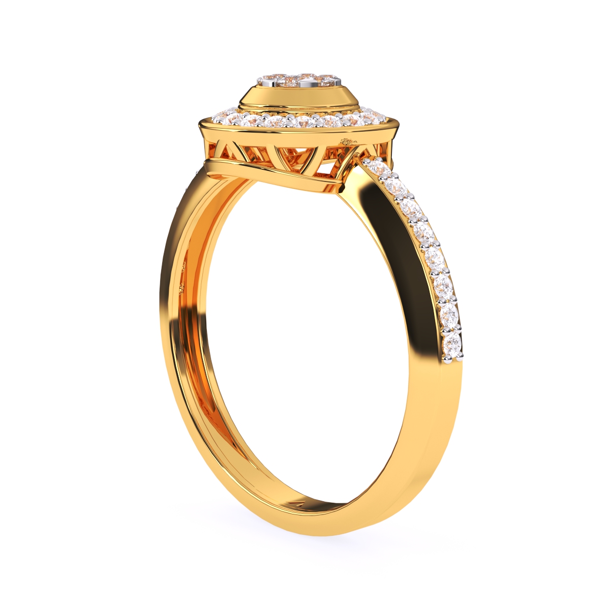 Dazzel Diamond Cluster Fancy Ring